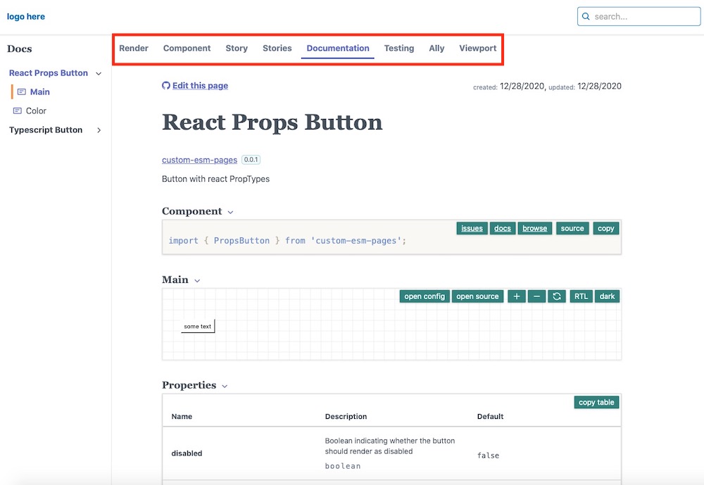 Creating custom ESM pages